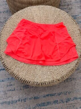 Fun and Vibrant Athleta Neon Orange Tennis Skirt, XS